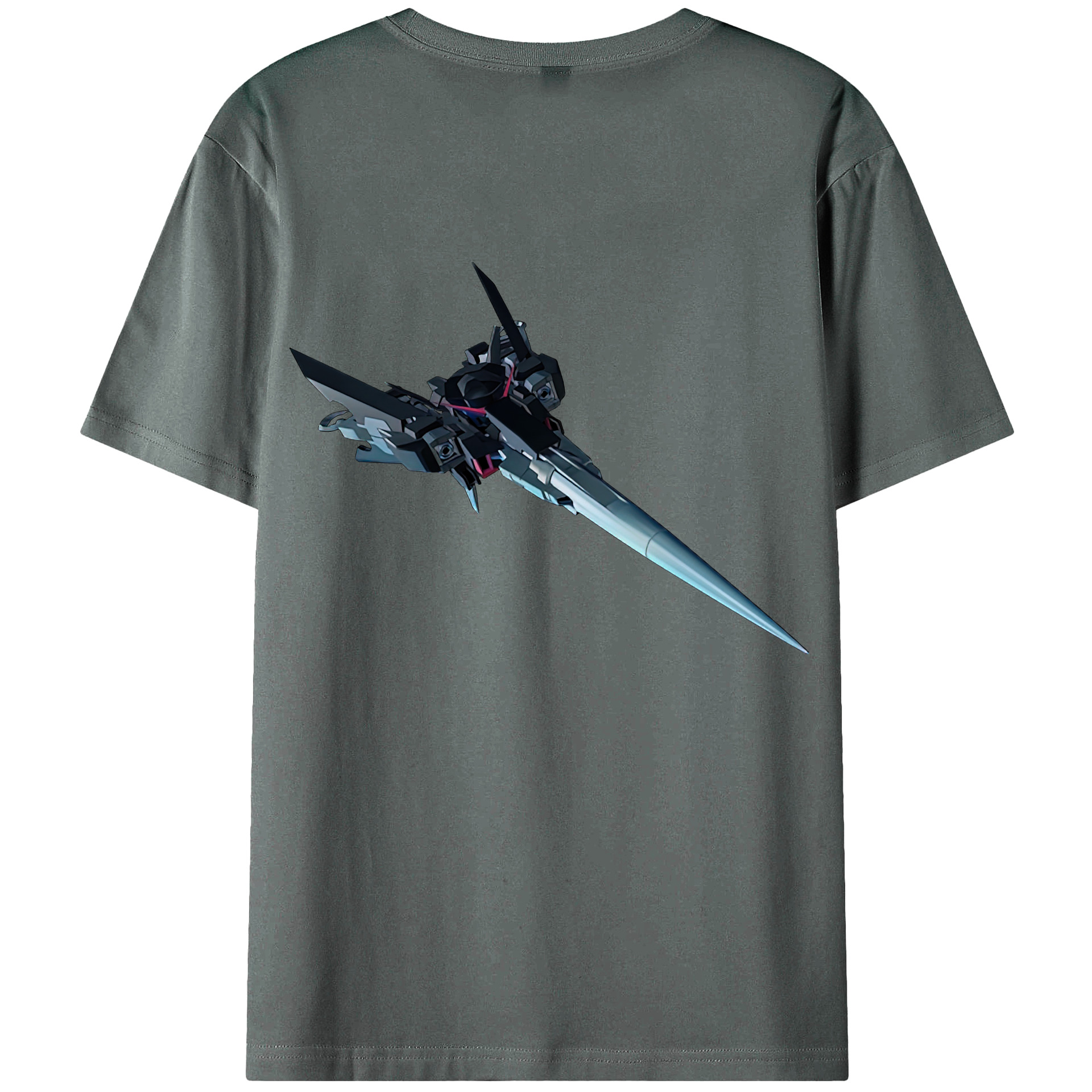 （画像用） 機動戦士ガンダム Mobile Suit Gundam 綿100％ メンズ半袖Tシャツ（バックプリント） 通気性